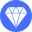 Ícono diamante azul
